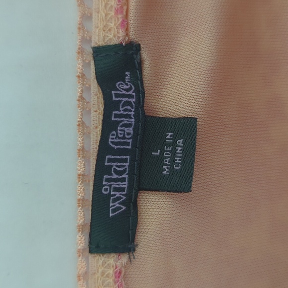 NWT Wild Fable Floral Ruffle Hem Midi Skirt LARGE Pink Dainty - Picture 2 of 14